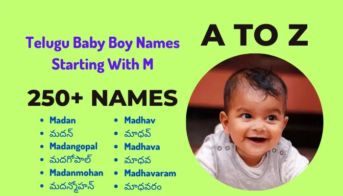 Telugu Baby Boy Names Starting With M