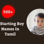 K Starting Boy Names In Tamil